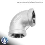 Codo 90° roscado 4" 150# NPT INOXIDABLE - Grado 304