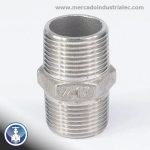 Neplo hexagonal roscado 4" 150# NPT INOXIDABLE - Grado 304