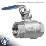 Válvula de bola manual 2 cuerpos paso total NPT 1000 WOG 4" INOXIDABLE - Grado 304