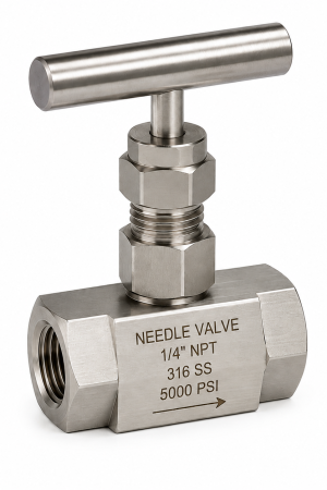 Válvula de Aguja 1/4″ NPT FxF SS-316  5000 PSI (Act. 05-26)