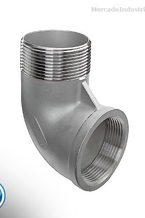 Codo cachimba 90° roscado 3/4" 150# NPT INOXIDABLE - Grado 304